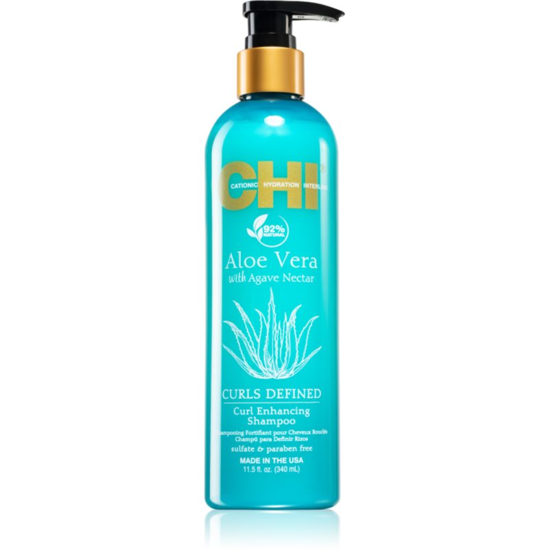 CHI Aloe Vera Curl Enhancing šampūnas garbanotiems ir banguotiems plaukams 340 ml