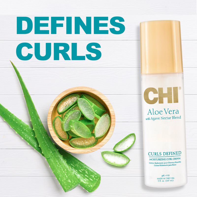 CHI Aloe Vera Moisturizing Curl Cream abspülfreies Spray für welliges und lockiges Haar 147 ml (Bild 4)