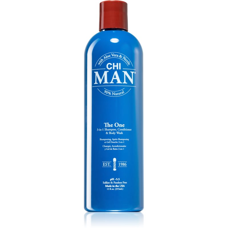 CHI Man The One 3 v 1 šampón, kondicionér a sprchový gél 355 ml