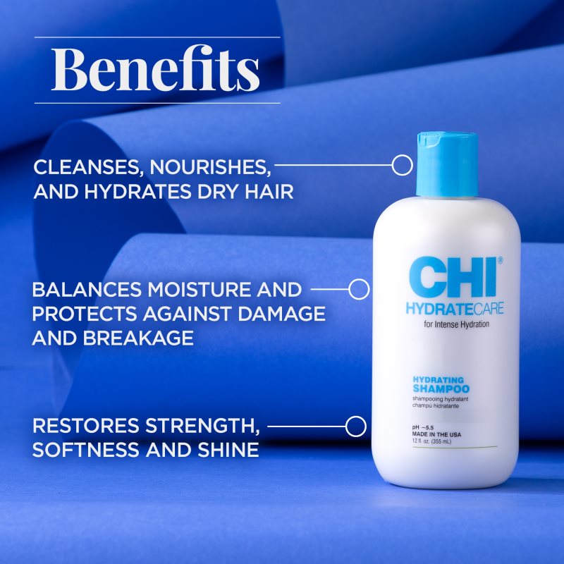 CHI HYDRATECARE Hydrating Shampoo hydratisierendes Shampoo für trockenes Haar 355 ml (Bild 8)