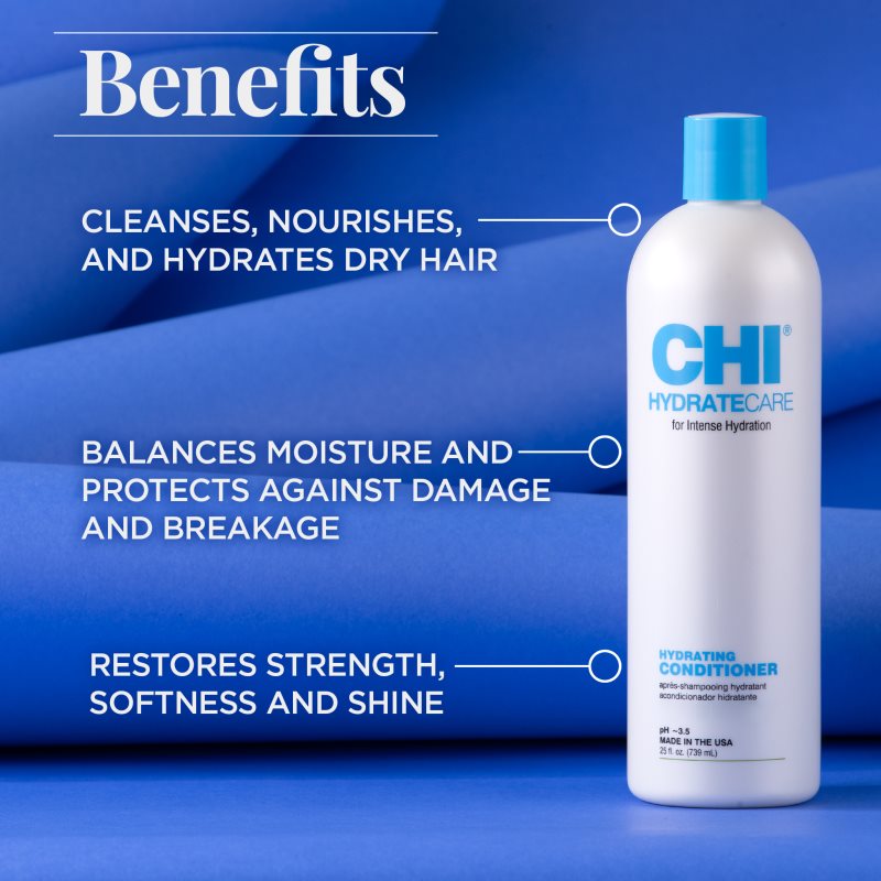 CHI HYDRATECARE Hydrating Conditioner intensiv feuchtigkeitsspendender Conditioner für trockenes Haar 739 ml (Bild 9)