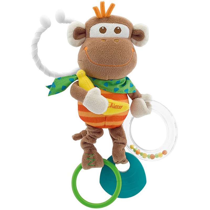 Chicco Baby Senses Monkey прорізувач з брязкальцем 1 кс