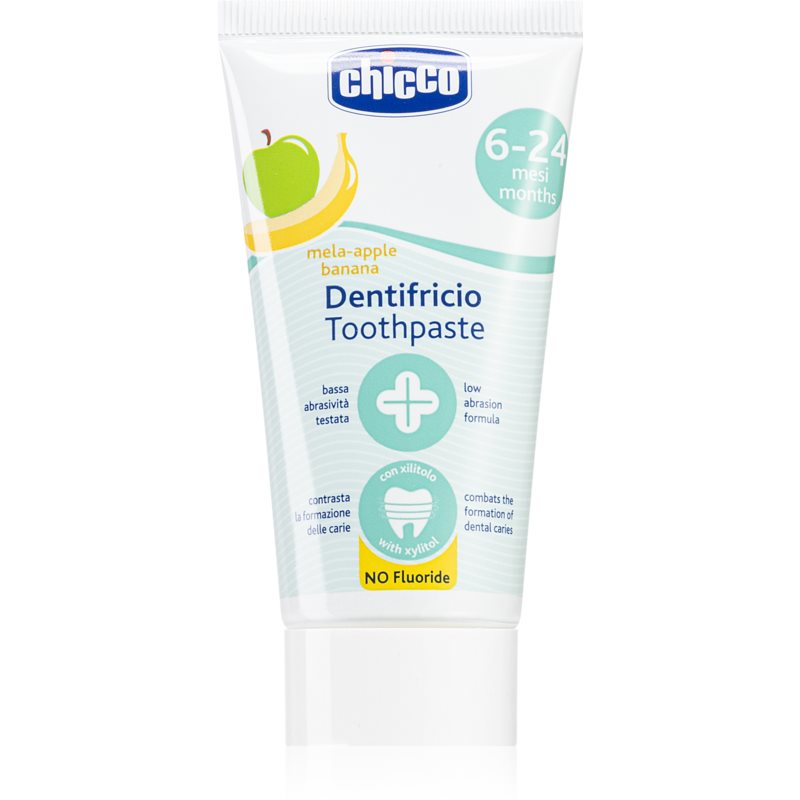 Chicco Toothpaste 6-24 months fogkrém gyermekeknek Apple-Banana 50 ml