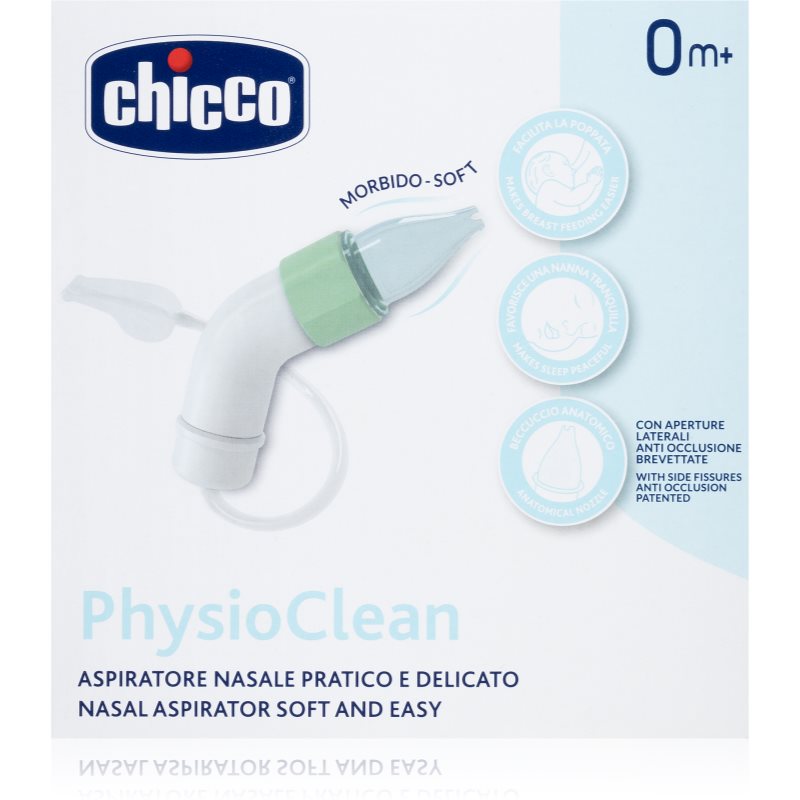 Chicco PhysioClean Nasal Aspirator Soft And Easy Appareils D’aspiration Nasale 0m+ 1 Pcs