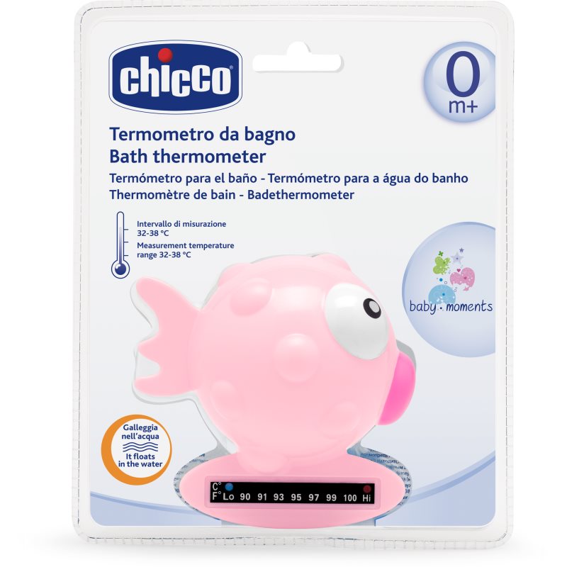 Chicco Baby Moments термометр для вани Pink 1 кс