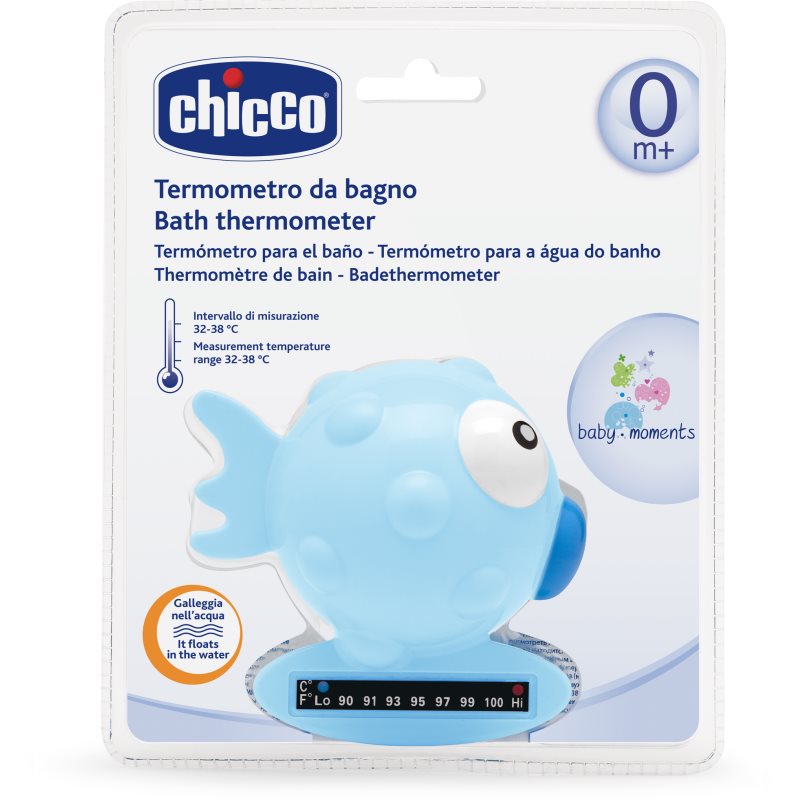 Chicco Baby Moments lázmérő fürdőbe Blue 1 db