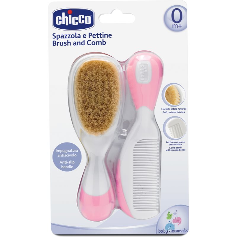 Chicco Baby Moments set for hair 0m+ Pink
