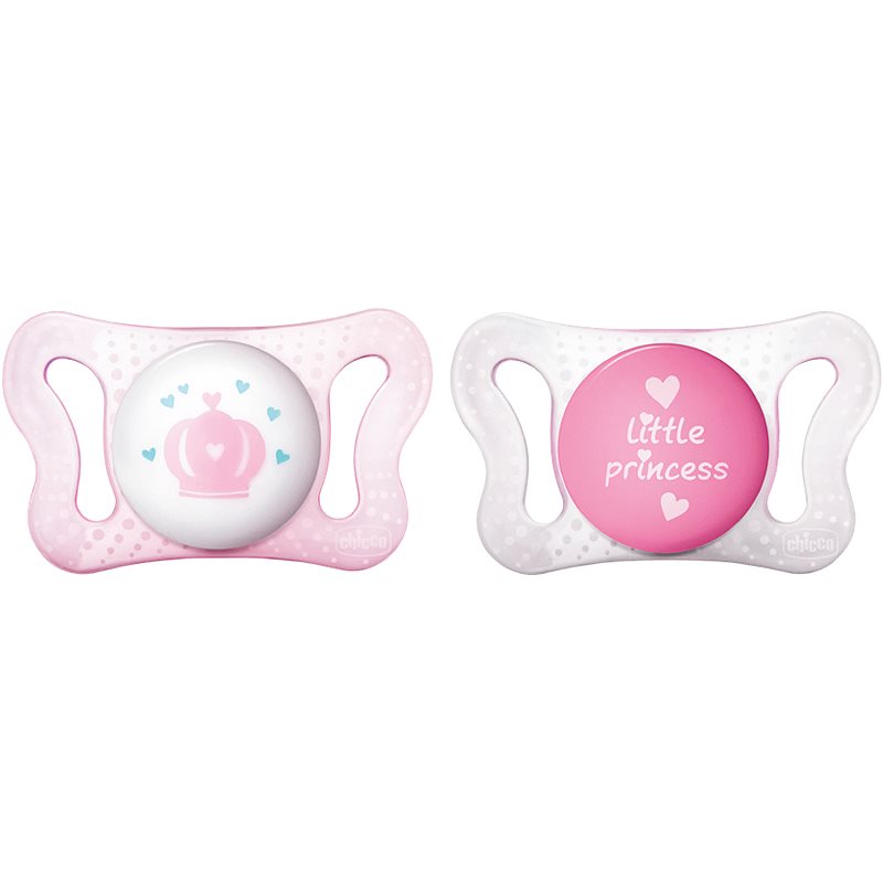 Chicco Physio Micro 0-2 m cumlík Girl-Crown/Text 2 ks