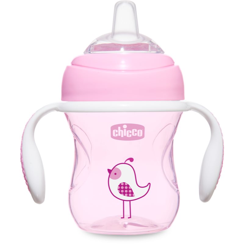 Chicco Transition tréningový hrnček s držadlami 4m+ Pink 200 ml