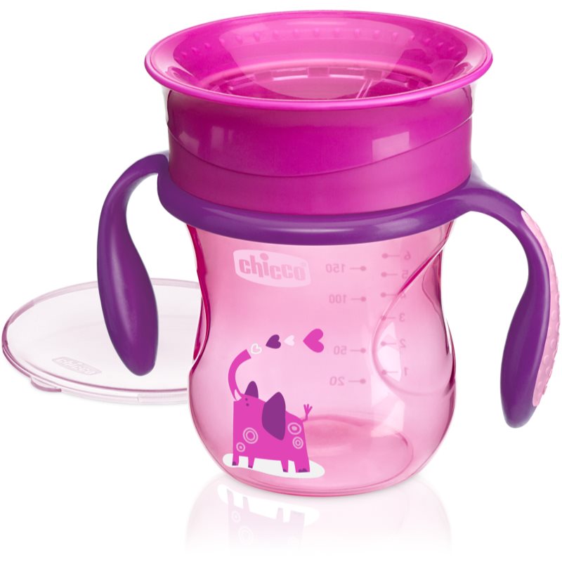 Chicco Perfect 360 Training Cup With Handles 12m+ Pink 200 Ml