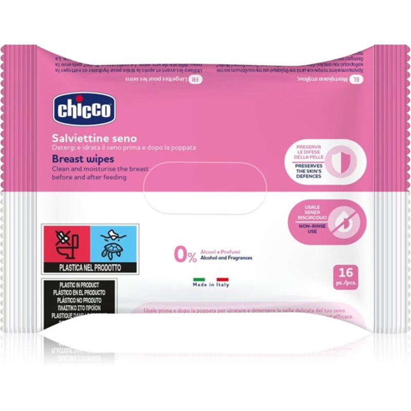 Chicco Breast Wipes vlhčené čistiace obrúsky na prsia 72 ks