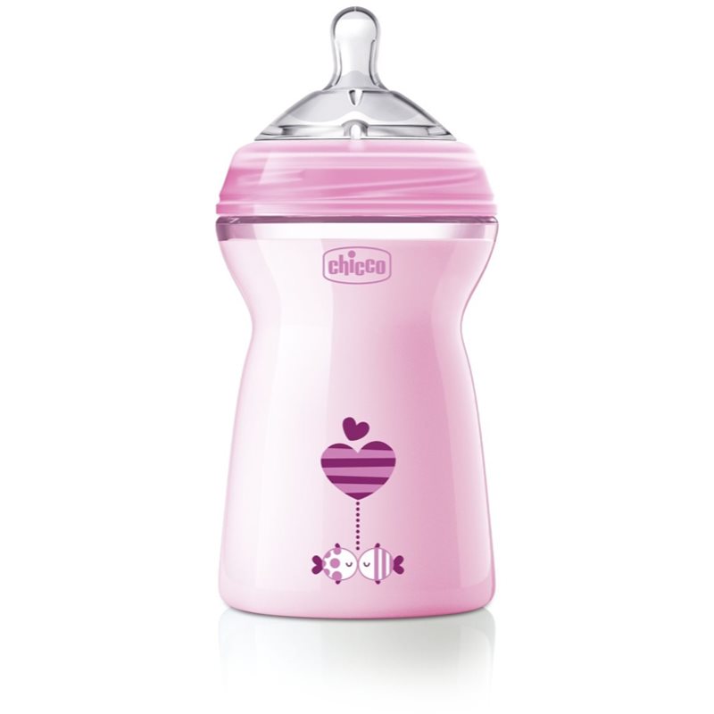 

Chicco Natural Feeling Pink пляшечка для годування 6m