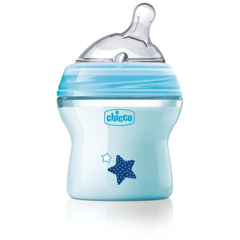 Chicco Natural Feeling Blue dojčenská fľaša 0m+ 150 ml