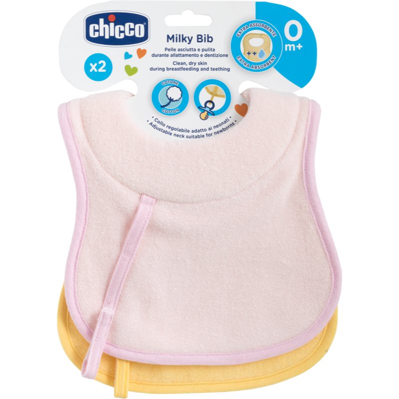 E-shop Chicco Bibs bryndák pro kojence 0m+ Girl 2 ks