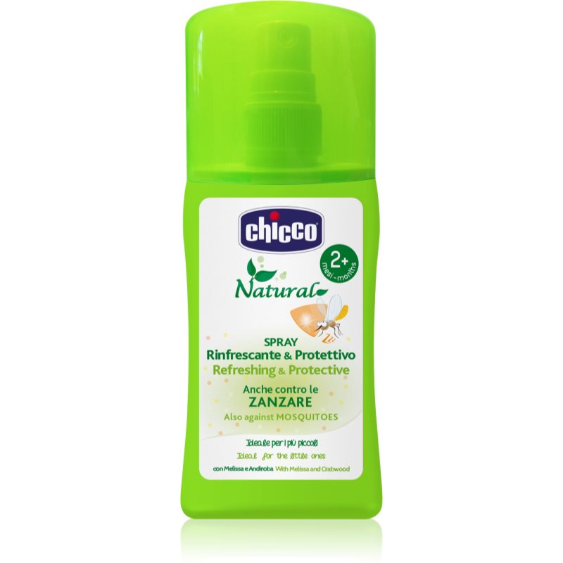 Chicco Natural Spray Protective And Refreshing Mosquito Spray For Children 2 M+ 100 Ml