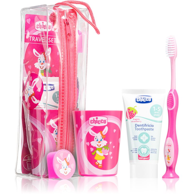 

Chicco Oral Care Set дорожній варіант для дітей 36m+ Girl