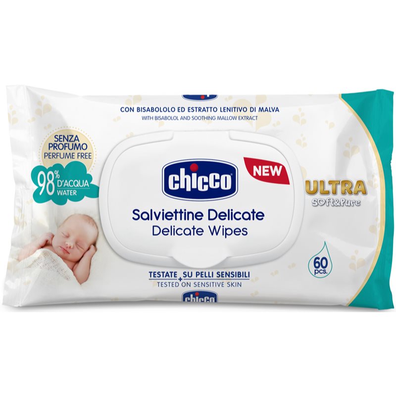 

Chicco Soft & Pure вологі серветки для дітей