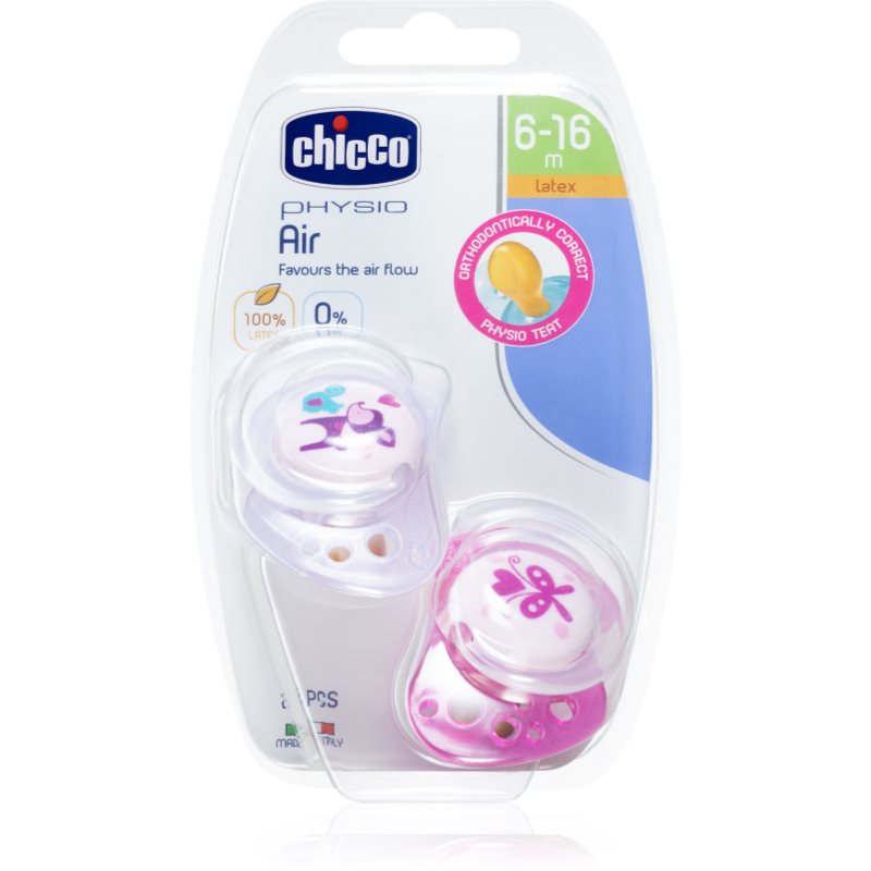 

Chicco Physio Air Latex Girl пустушка 6-16 m
