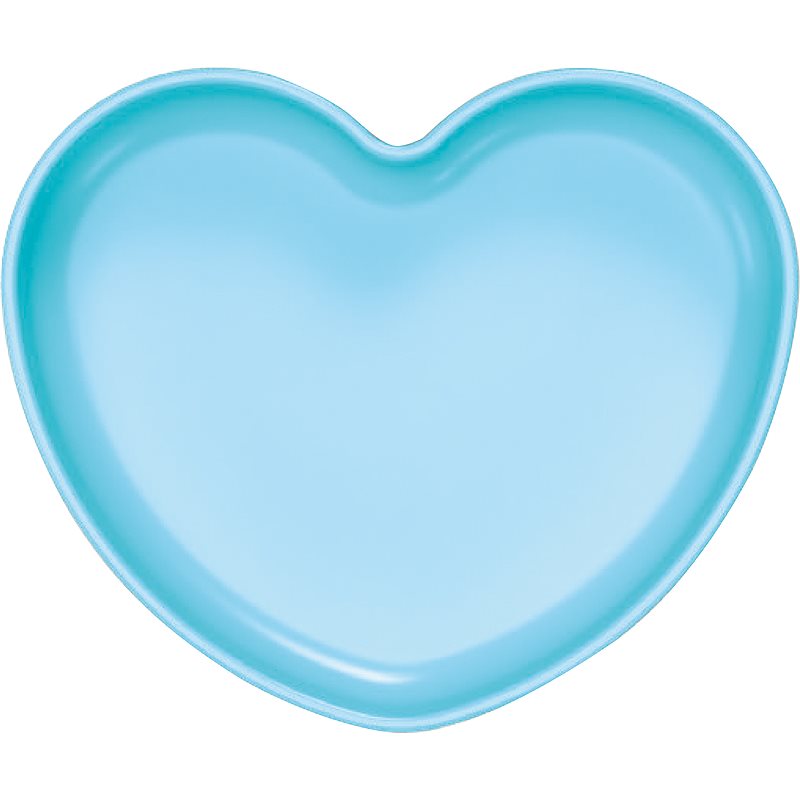 Chicco Easy Plate Heart 9m+ plate 9m+ Blue-Green 1 pc
