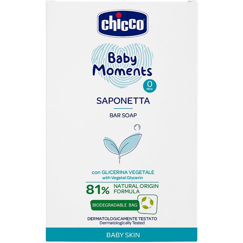 Chicco Baby Moments tuhé mýdlo na ruce 100 g
