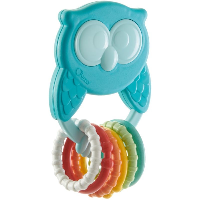 Chicco Eco+ Owly Rattle Beißring mit Rassel 3 m+ 1 St.