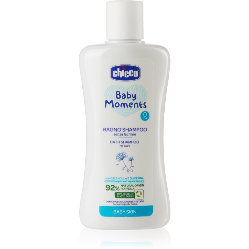 Chicco Baby Moments Bath Shampoo шампоан за цялото тяло за деца от раждането им 200 мл.