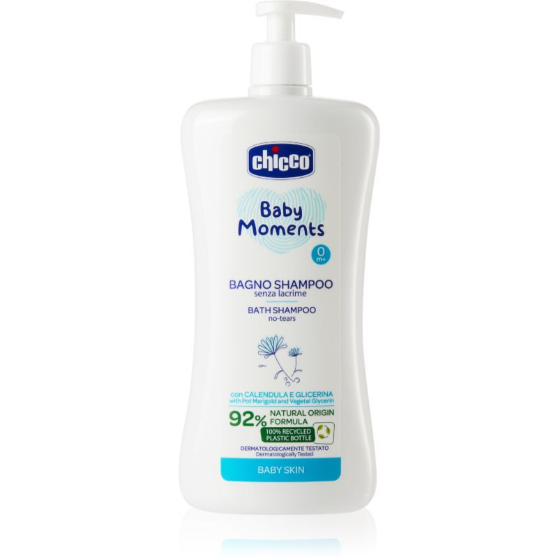 Chicco Baby Moments Bath Shampoo All-over Shampoo For Children From Birth 0 M+ 750 Ml