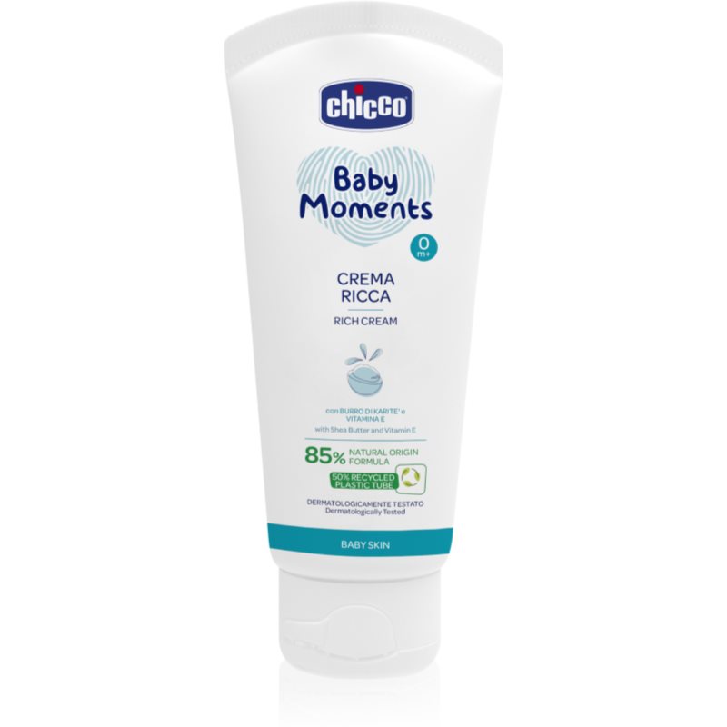 Chicco Baby Moments Rich Cream подхранващ крем за деца от раждането им 0 m+ 100 мл.