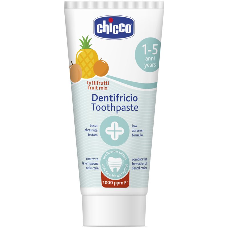 Chicco Toothpaste Fruit Mix дитяча зубна паста з фтором 1-5 y 50 мл