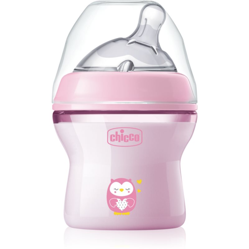 Chicco Natural Feeling Pink Girl dojčenská fľaša 0 m+ 150 ml