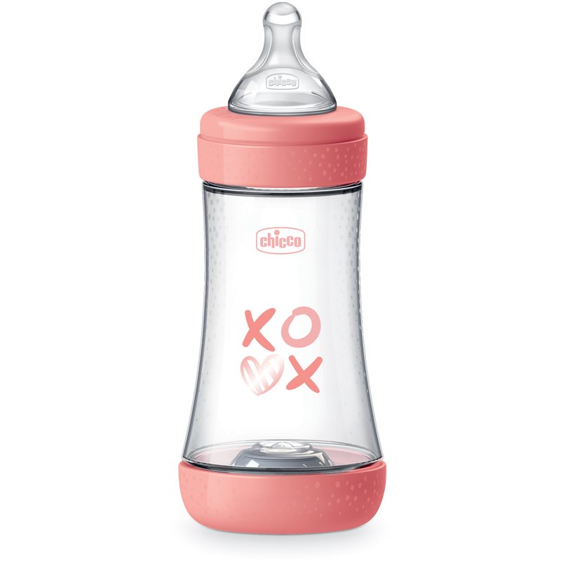 Chicco Perfect 5 baby bottle 2 m+ Medium Flow Pink 240 ml
