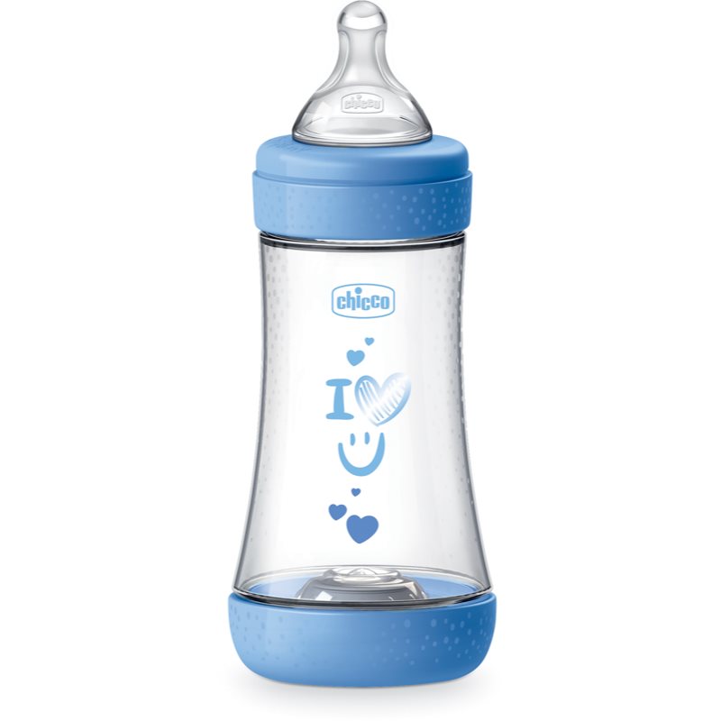 Chicco Perfect 5 baby bottle 2 m+ Medium Flow Blue 240 ml
