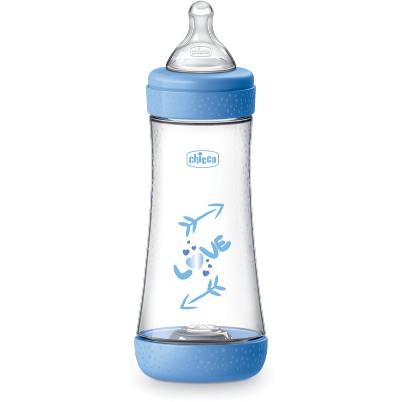 Chicco Perfect 5 baby bottle 4 m+ Fast Flow Blue 300 ml
