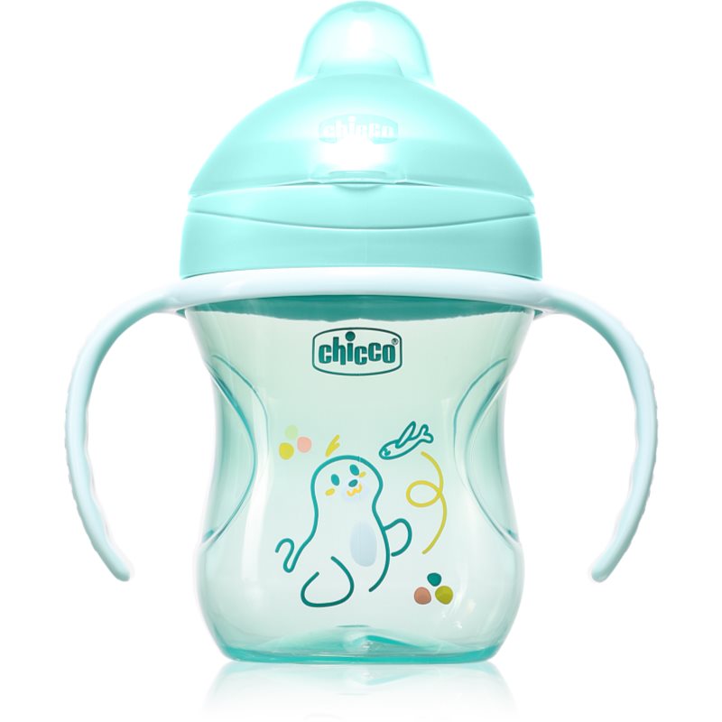 Chicco Training Cup 6m+ tréninkový hrnek s držadly Teal 1 ks