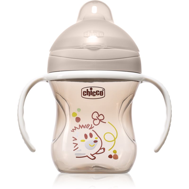 Chicco Training Cup 6m+ tréninkový hrnek s držadly Grey 200 ml
