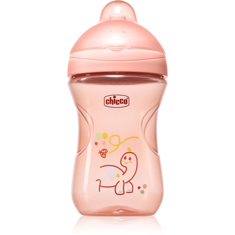 Chicco Advanced Cup 12m+ tréninkový hrnek s brčkem Pink 266 ml