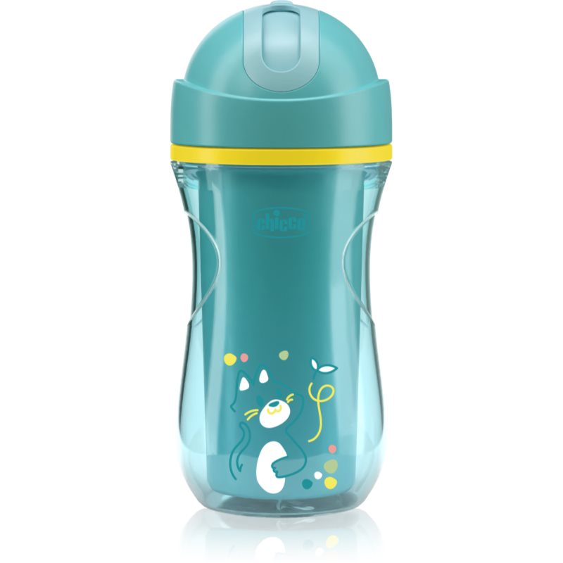 Chicco Sport Cup 14m+ hrnek s brčkem Teal 266 ml