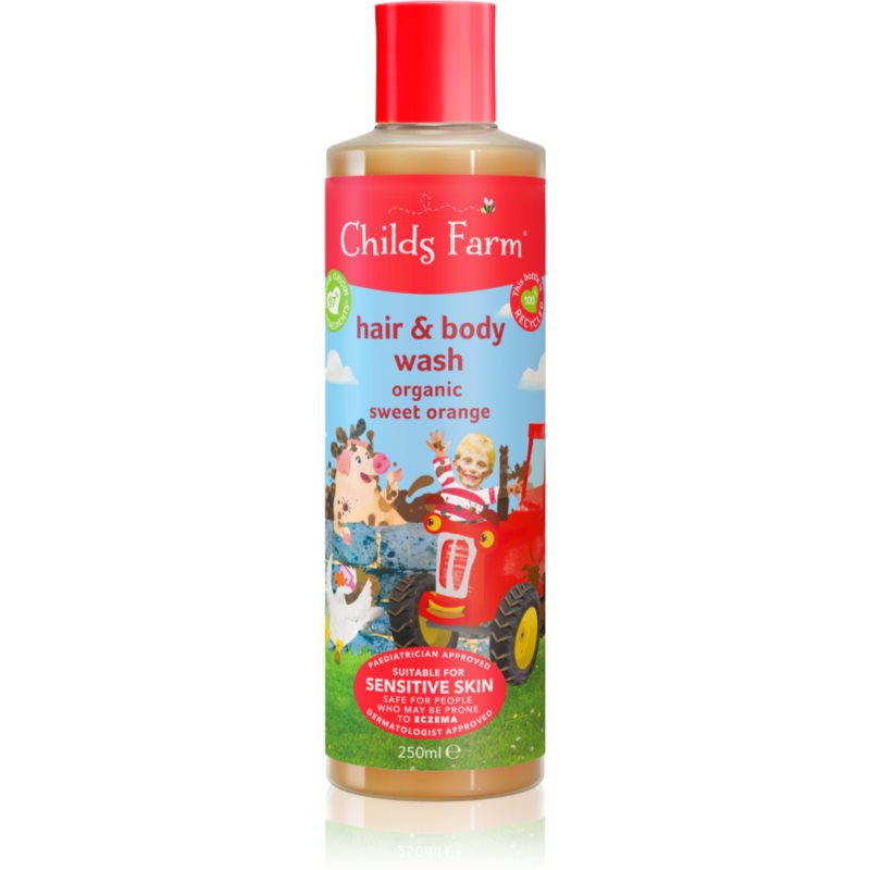 Childs Farm Hair & Body Wash Emulsion för hår- och kroppstvätt barn Sweet Orange 250 ml unisex