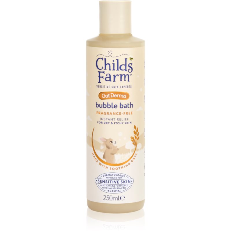 Childs Farm OatDerma Bubble Bath bublinková koupel a mycí gel bez parfemace pro děti 250 ml