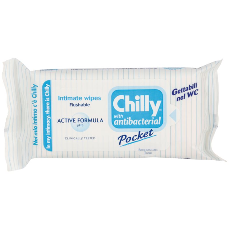 Chilly Intima Antibacterial intymios higienos valomosios servetėlės 12 vnt.