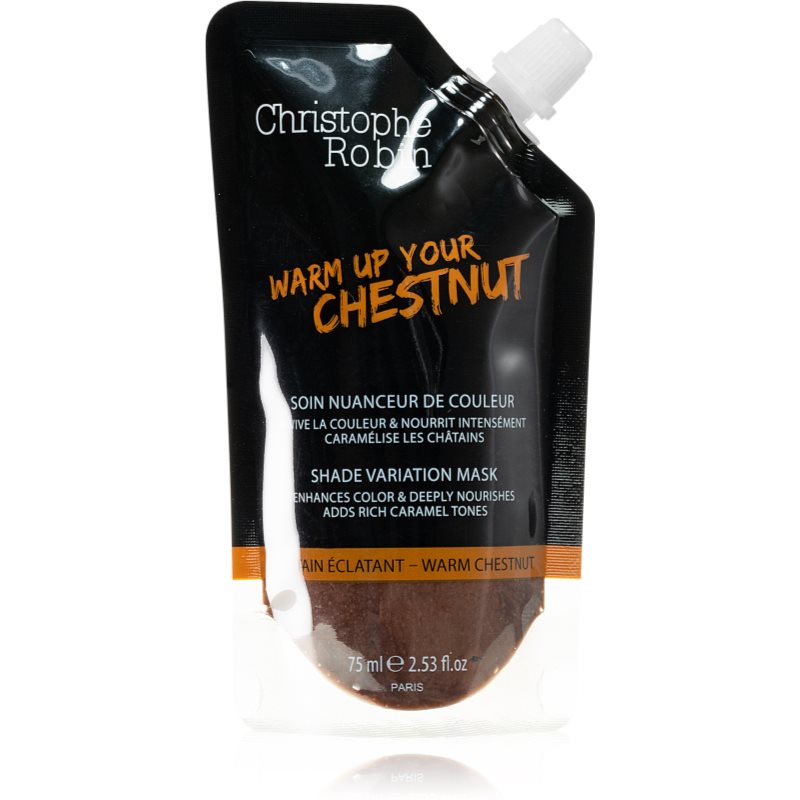 Christophe Robin Shade Variation Mask бондінг-маска для фарбування волосся для волосся Warm Chestnut 75 мл