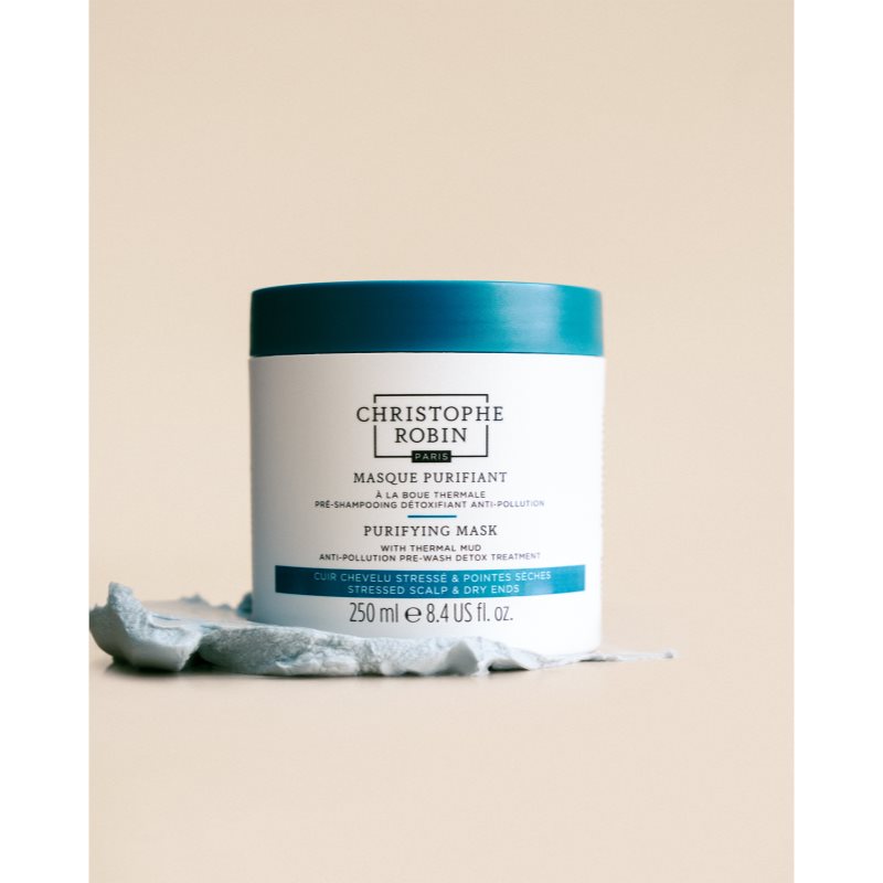 Christophe Robin Purifying Mask with Thermal Mud Reinigungsmaske für Haare, die der Luftverschmutzung ausgesetzt sind 250 ml (Bild 4)