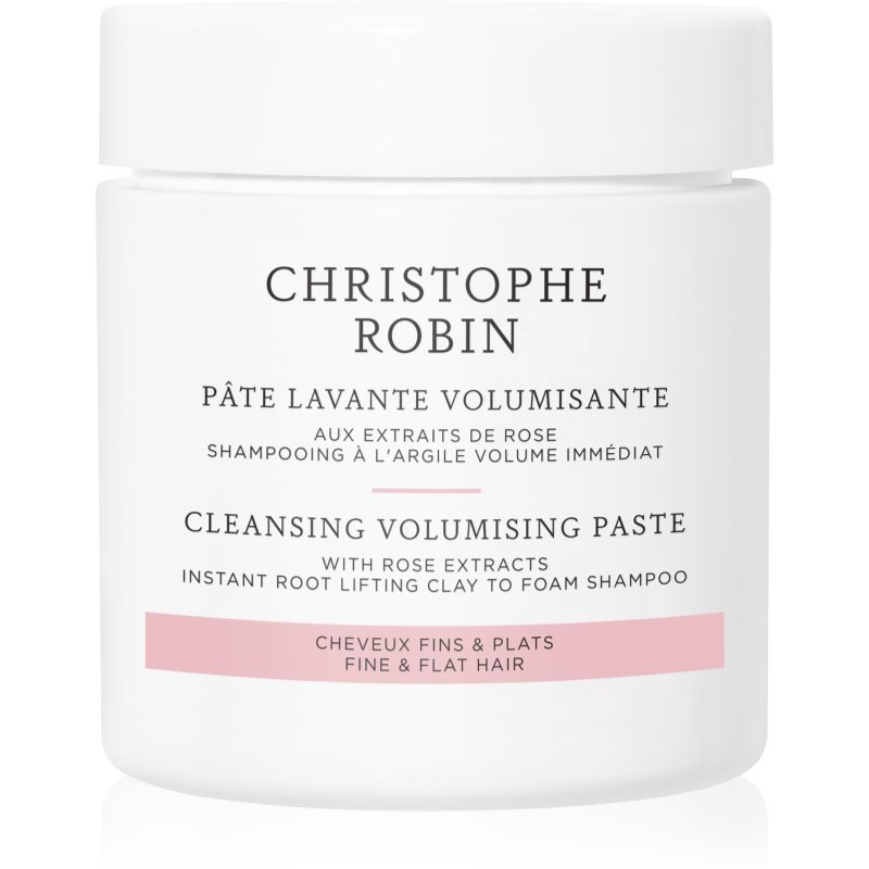 Christophe Robin Cleansing Volumizing Paste With Rose Extract Exfoliating Shampoo For Hair Volume 75 Ml