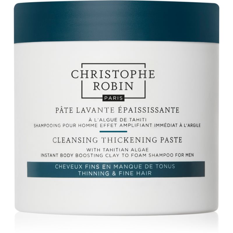 Christophe Robin Cleansing Thickening Paste with Tahitian Algae šveičiamasis šampūnas ploniems arba retėjantiems plaukams 250 ml