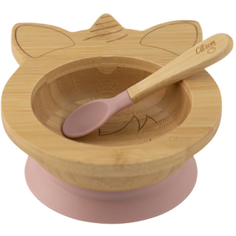 Citron Bamboo Bowl bowl with suction cup Unicorn 250 ml
