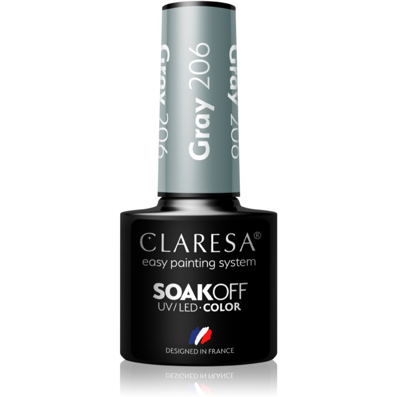 Claresa SoakOff UV/LED Color Savanna Vibes гелевий лак для нігтів відтінок Gray 206 5 гр