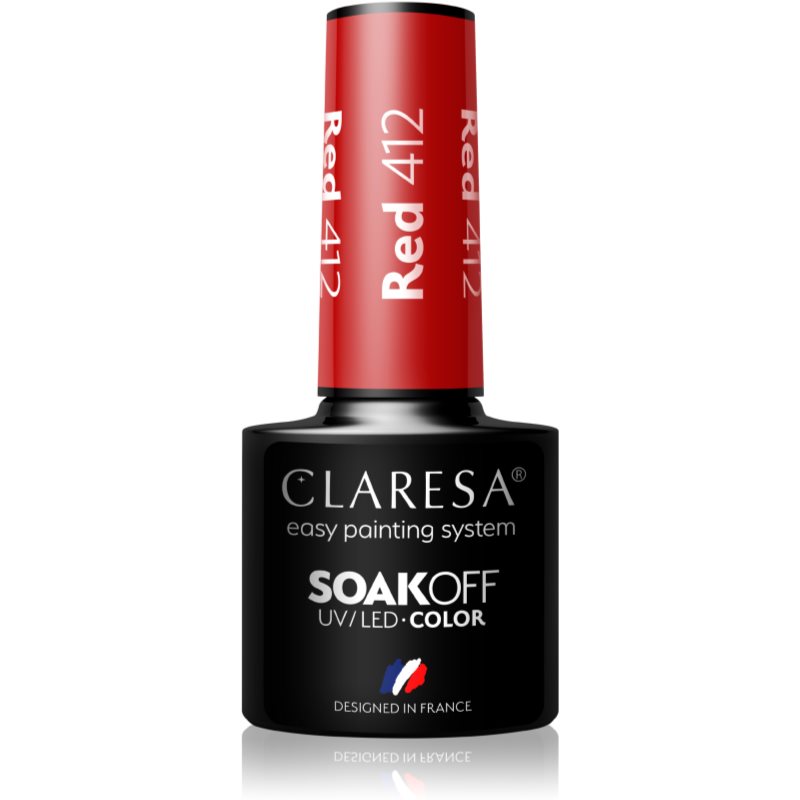 Claresa SoakOff UV/LED Color Take Me To The River гелевий лак для нігтів відтінок Red 412 5 гр