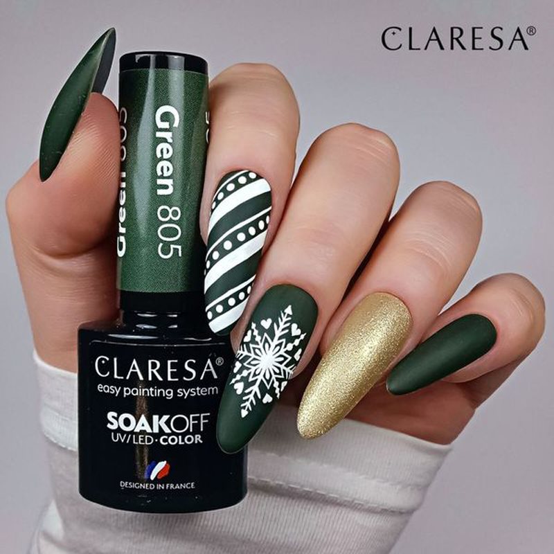 Claresa SoakOff UV/LED Color Take Me To The River Gel-Nagellack Farbton Green 805 5 g