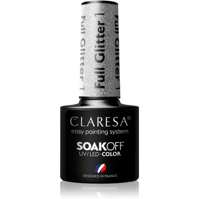 Claresa SoakOff UV/LED Color Full Glitter гелевий лак для нігтів відтінок 1 5 гр