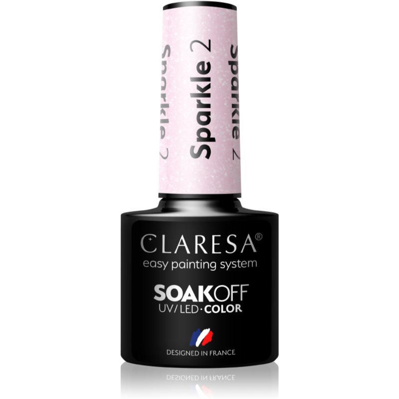 Claresa SoakOff UV/LED Color Sparkle Gel Nail Polish Shade 2 5 G